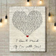 Brian Fallon I Don't Mind (If I'm With You) Script Heart Song Lyric Art Print - Canvas Print Wall Art Home Decor