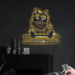 Personalized Siamese Cat Metal Sign With LED Lights Custom Siamese Cat Metal Sign Birthday Gift Cat Sign