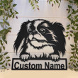 Personalized Japanese Chin Dog Metal Sign With LED Lights Custom Japanese Chin Sign Japanese Chin Dog Sign