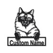 Personalized Siamese Cat Metal Sign Art Custom Siamese Cat Metal Sign Father's Day Gift Pets Gift Birthday Gift