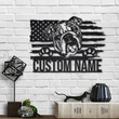 Personalized US English Bulldog Dog Metal Sign With LED Lights Custom Bulldog Metal Sign Hobbie Gifts Birthday Gift Bulldog Sign