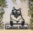 Personalized Siamese Cat Metal Sign Art Custom Siamese Cat Metal Sign Father's Day Gift Pets Gift Birthday Gift