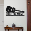 Personalized Guitar Acoustic Metal Sign Art Guitar Acoustic Metal Wall Art Bedroom Decor Custom Guitar Decoration