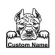 Personalized American Bully Dog Metal Sign With LED Lights Custom American Bully Metal Sign Birthday Gift American Bully Sign