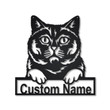 Personalized British Shorthair Cat Metal Sign Art Custom British Shorthair Cat Metal Sign Father's Day Gift Pets Gift Birthday Gift