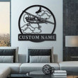 Personalized Airplane Monogram Metal Sign Art v2 , Custom Airplane Metal Sign , Airplane Lover Sign Decoration For Living Room