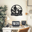 Personalized Cowboy And Son Monogram Metal Sign Art , Custom Cowboy And Son Metal Sign, Cowboy Lover Sign Decoration For Living Room
