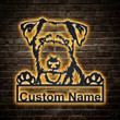 Personalized Lakeland Terrier Dog Metal Sign With LED Lights Custom Lakeland Terrier Sign Birthday Gift Lakeland Terrier Dog Sign