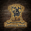 Personalized Tosa Inu Dog Metal Sign With LED Lights Custom Tosa Inu Sign Dog Lover Dog Sign