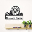 Personalized Bearded Collie Dog Metal Sign Art Custom Bearded Collie Dog Metal Sign Dog Gift Birthday Gift Animal Funny Gift