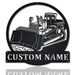Personalized Tractor Dozer Monogram Metal Sign Art v2 Custom Tractor Dozer Monogram Metal Sign Farmer Gift Decor Decoration