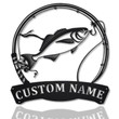 Personalized Butterfish Fishing Fish Pole Monogram Metal Sign Art, Butterfish Fishing Fish Metal Sign , Fishing Lover Sign Decoration