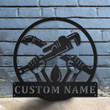 Personalized Plumbing Metal Sign Art Custom Plumber Monogram Metal Sign Plumber Gifts Job Gift Plumber Gift