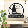 Personalized Iceboat Monogram Metal Sign Art ,Custom Iceboat Metal Sign, Iceboat Lover Sign Decoration For Living Room