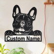 Personalized French Bulldog Metal Sign Art v2 Custom French Bulldog Metal Sign French Bulldog Dog Gifts for Men Dog Gift Animal Gift