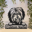 Personalized Tibetan Terrier Dog Metal Sign With LED Lights Custom Tibetan Terrier Sign Dog Lover Dog Sign