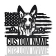 Personalized US German Shepherd Dog Metal Sign With LED Lights Custom German Shepherd Metal Sign Hobbie Gifts Birthday Gift Dog Sign