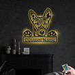 Personalized Basenji Dog Metal Sign With LED Lights Custom Basenji Dog Sign Birthday Gift Dog Sign Basenji Sign