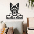 Personalized Savannah Cat Metal Sign Art Custom Savannah Cat Metal Sign Animal Gift Pets Gift Birthday Gift