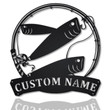 Personalized Bait Fishing Fish Pole Monogram Metal Sign Art , Custom Bait Fishing Metal Sign, Fishing Lover Sign Decoration For Living Room