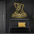Personalized Labrador Retriever Dog Metal Sign With LED Lights Labrador Retriever Metal Sign Birthday Gift Labrador Retriever Sign