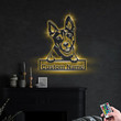Personalized Rat Terrier Dog Metal Sign With LED Lights Custom Rat Terrier Sign Birthday Gift Rat Terrier Dog Sign