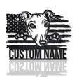 Personalized US Greyhound Dog Metal Sign With LED Lights Custom Greyhound Metal Sign Birthday Gift Greyhound Sign