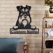 Personalized Miniature Schnauzer Dog Metal Sign Art Custom Miniature Schnauzer Metal Sign Animal Funny Father's Day Gift Pets Gift