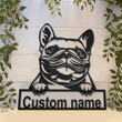 Personalized French Bulldog Dog Metal Sign With LED Lights V3 Custom French Bulldog Dog Sign Birthday Gift French Bulldog Sign