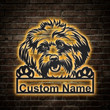 Personalized Lhasa Apso Dog Metal Sign With LED Lights Custom Lhasa Apso Sign Birthday Gift Lhasa Apso Sign