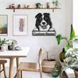 Personalized Border Collie Dog Metal Sign Art Custom Border Collie Dog Metal Sign Dog Gift Birthday Gift Animal Funny