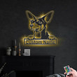 Personalized Toy Fox Terrier Dog Metal Sign With LED Lights Custom Toy Fox Terrier Sign Dog Lover Dog Sign