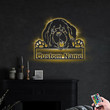 Personalized Newfoundland Dog Metal Sign With LED Lights Custom Newfoundland Metal Sign Birthday Gift Newfoundland Sign