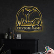 Personalized Love Karate Metal Sign With LED Lights Custom Love Karate Metal Sign Love Karate Custom Home Decor Love Karate Sign