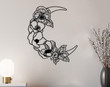 Poppy Flower Metal Wall Art,Metal Wall Decor,Metal Wall Sign, Moon Flower Metal Wall Art, Moon Floral Wall Home Decor