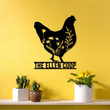 Personalized Floral Chicken Farm Sign With Lights, Hen House Decor, Outdoor Decor, Farmer Gift, Chicken Lover Gift, Hen Coop Sign