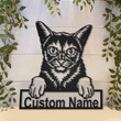 Personalized Abyssinian Cat Metal Sign Art Custom Abyssinian Cat Metal Sign Father's Day Gift Pets Gift Birthday Gift