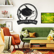 Personalized Opahs Fishing Fish Pole Monogram Metal Sign Art , Opah Fishing Fish Metal Sign , Fishing Lover Sign Decoration For Living Room