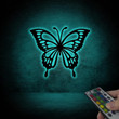 Butterfly Metal Wall Art With Led Lights Butterfly Sign Moms Garden Gift Butterfly Garden Sign Entrance Butterfly Wall Decor Butterfly