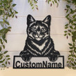 Personalized Domestic Cat Metal Sign Art Custom Domestic Cat Metal Sign Father's Day Gift Pets Gift Birthday Gift