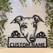 Personalized Greyhound Dog Metal Sign With LED Lights Custom Greyhound Metal Sign Birthday Gift Greyhound Sign