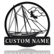 Personalized Schooner Ship Monogram Metal Sign Art Custom Schooner Ship Metal Sign Schooner Gifts Funny Ship Custom Gift