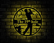 19th Hole Metal Sign With Led Lights, Golf Gifts for Men, Customized Golf Sign, Golfer Gifts Boyfriend Gift Husband Gift Dad Gift Golf Lover