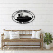 Personalized Metal Sign Lake House Metal Sign Pontool Boat Metal Sign Custom Text Metal Sign For Lake House Welcome To Lake House