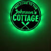 Personalized LED Family Name Anchor Metal Sign Light up Wall Art Cottage Gift Door Hanger LED Wedding Gift Metal LED Monogram Sign