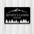Personalized Metal Mountain Address Sign Metal House Numbers Custom Address Plaque House Address Sign Log Cabin Sign Housewarming Gift
