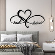 Personalized Infinity Metal Sign With Lights Infinity Name Sign Infinity Heart Sign Containing Names Anniversary Gift Newly Engaged Gif