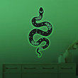 Snake Moon Phase Metal Wall Art With Led Lights Snake Wall Art Celestial Snake Sign Snake Lover Outdoor Home Decor Dad Gift