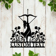 Custom Archery Sport Metal Sign Personalized Floral Archer Sign Archery Sport Home Decor Unique Gift Archery Lover Wall Hanger