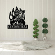 Personalized Bear Paw Metal Sign Bear Paw LED Metal Wall Art Custom Bear Sign Grizzly Bear Claw Decoration for Room Wildlife Wall Decor